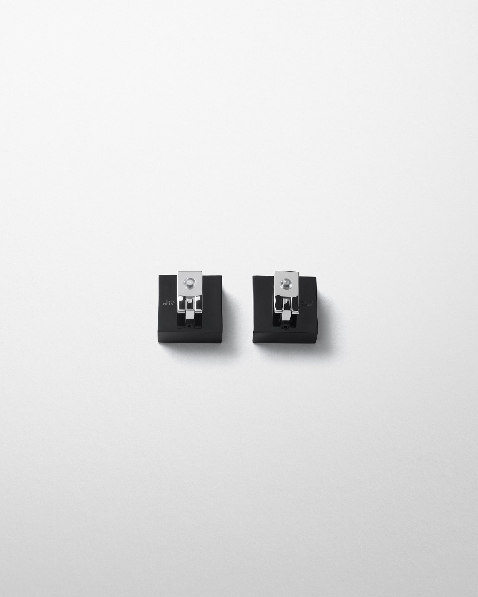 View of CUBE STUDS in black bronze