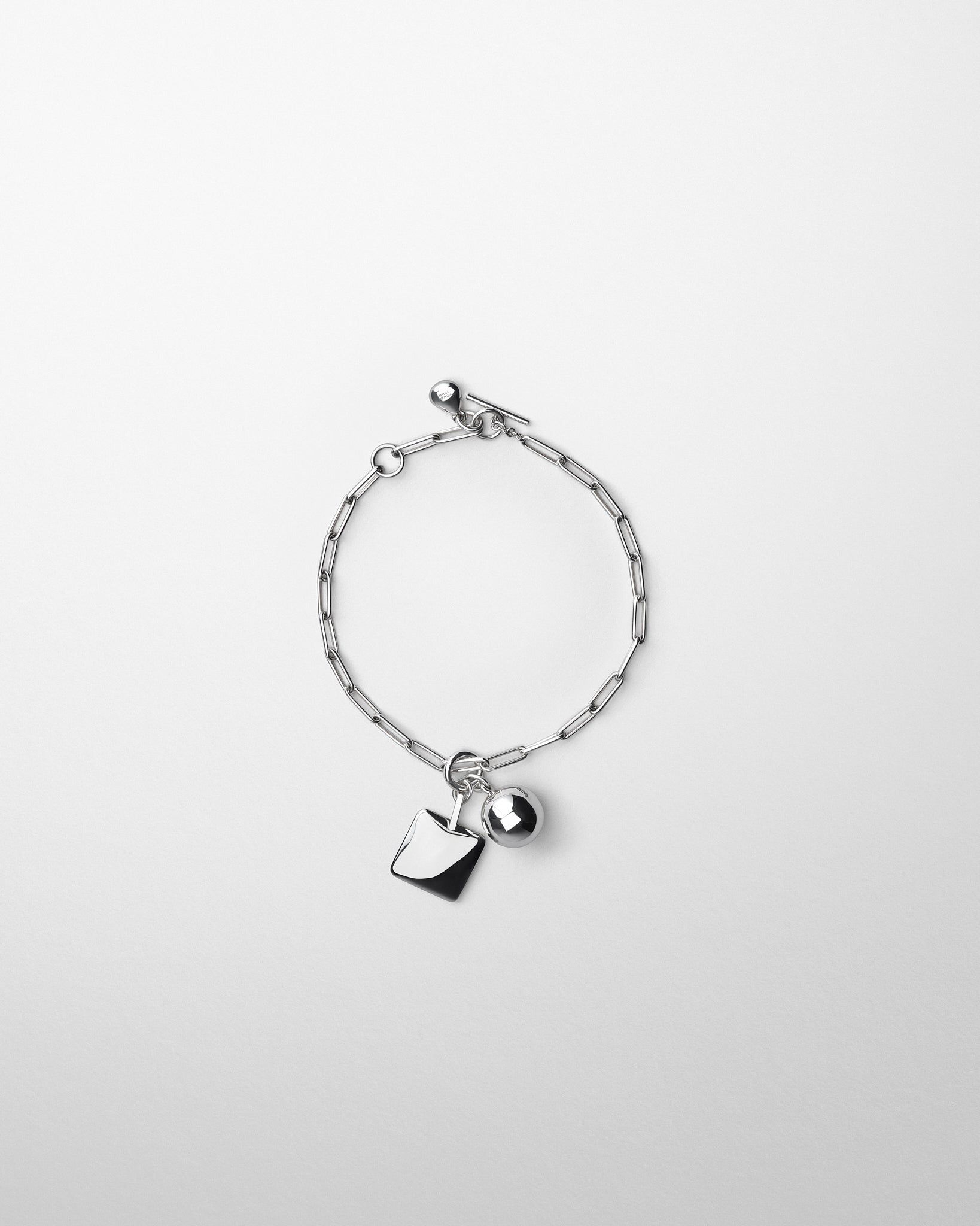 View of JANGLE NECKLACE in silver