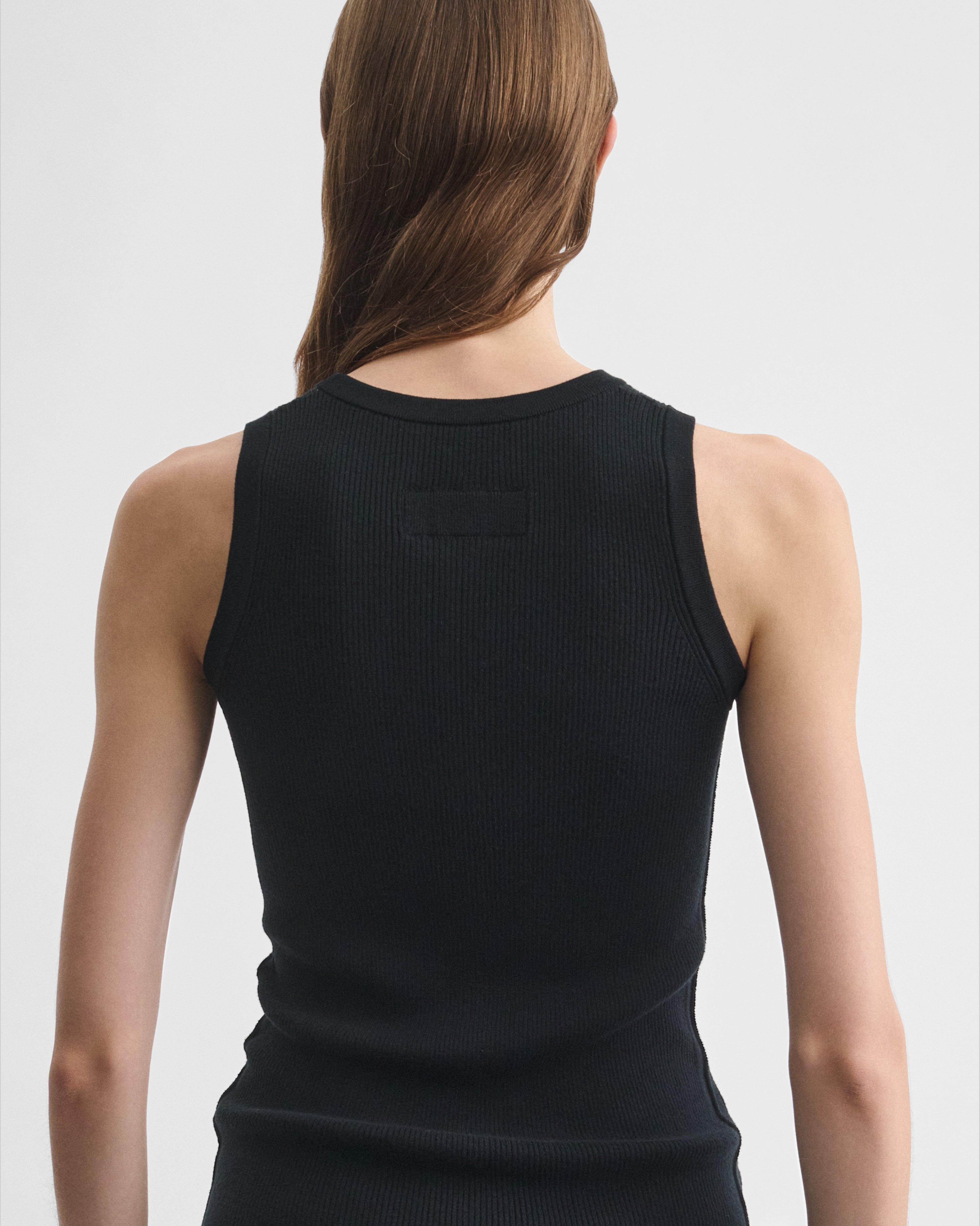 PHOEBE PHILO US | RIB TANK | black wool