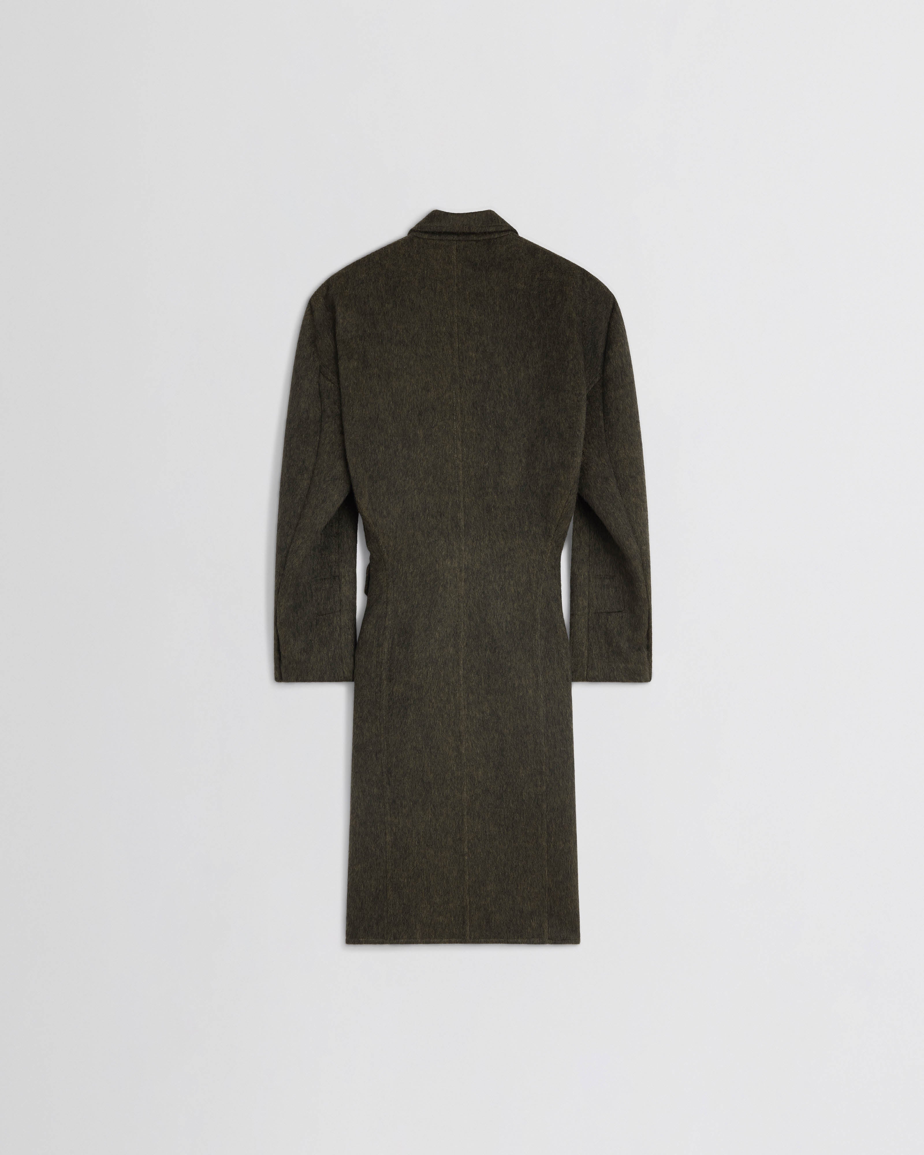 PHOEBE PHILO | PINCHED COAT | acid army green wool