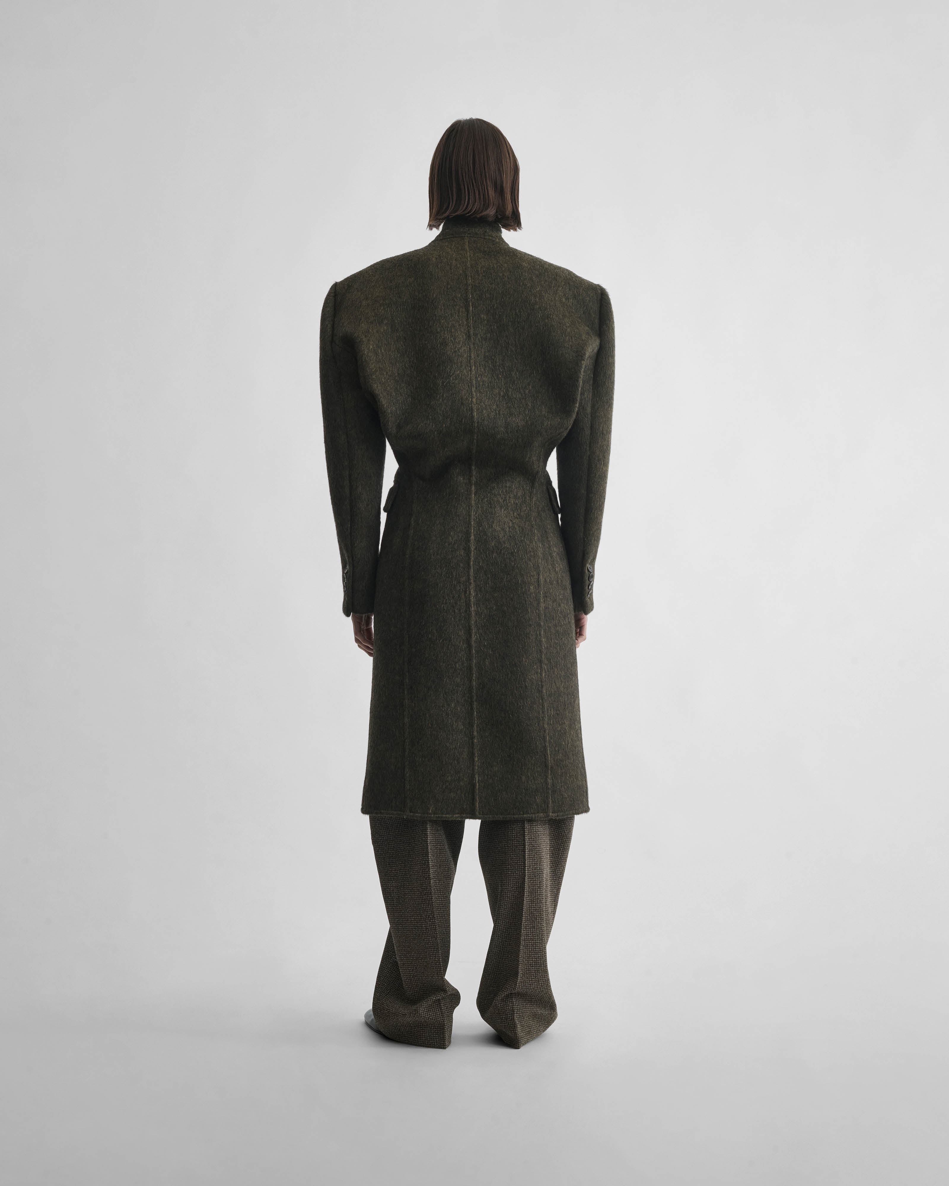 PHOEBE PHILO | PINCHED COAT | acid yellow wool