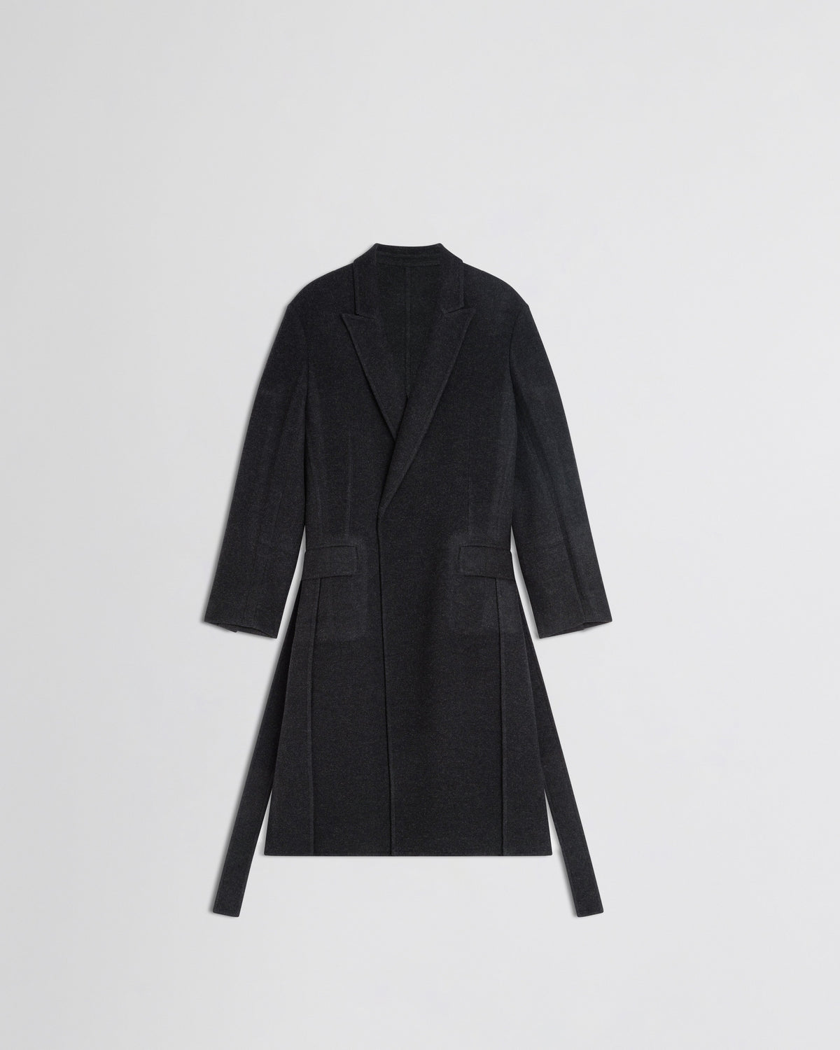 PHOEBE PHILO | MAN'S ROBE COAT | ANTHRACITE WOOL