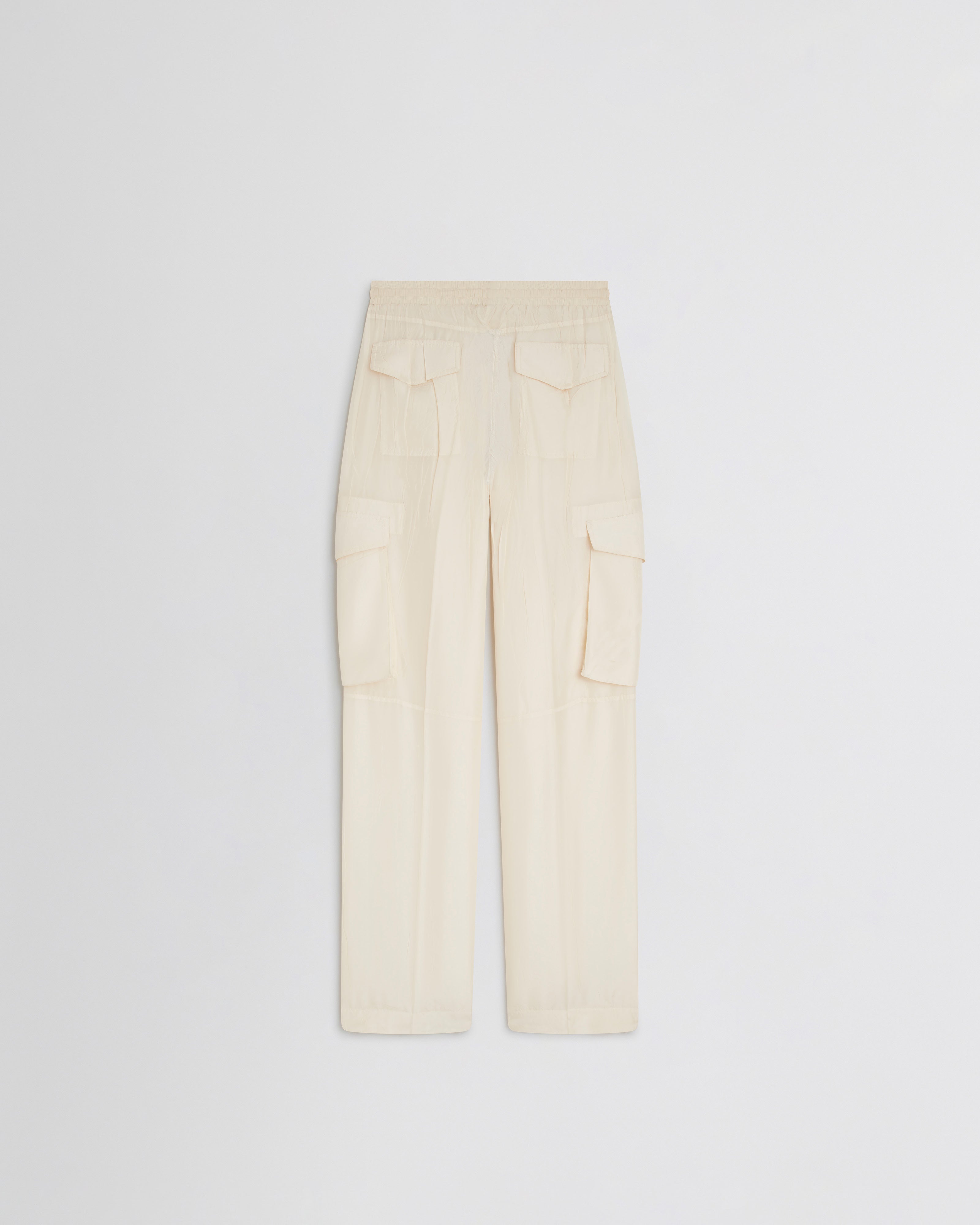 PHOEBE PHILO | CARGO TROUSERS | vanilla silk