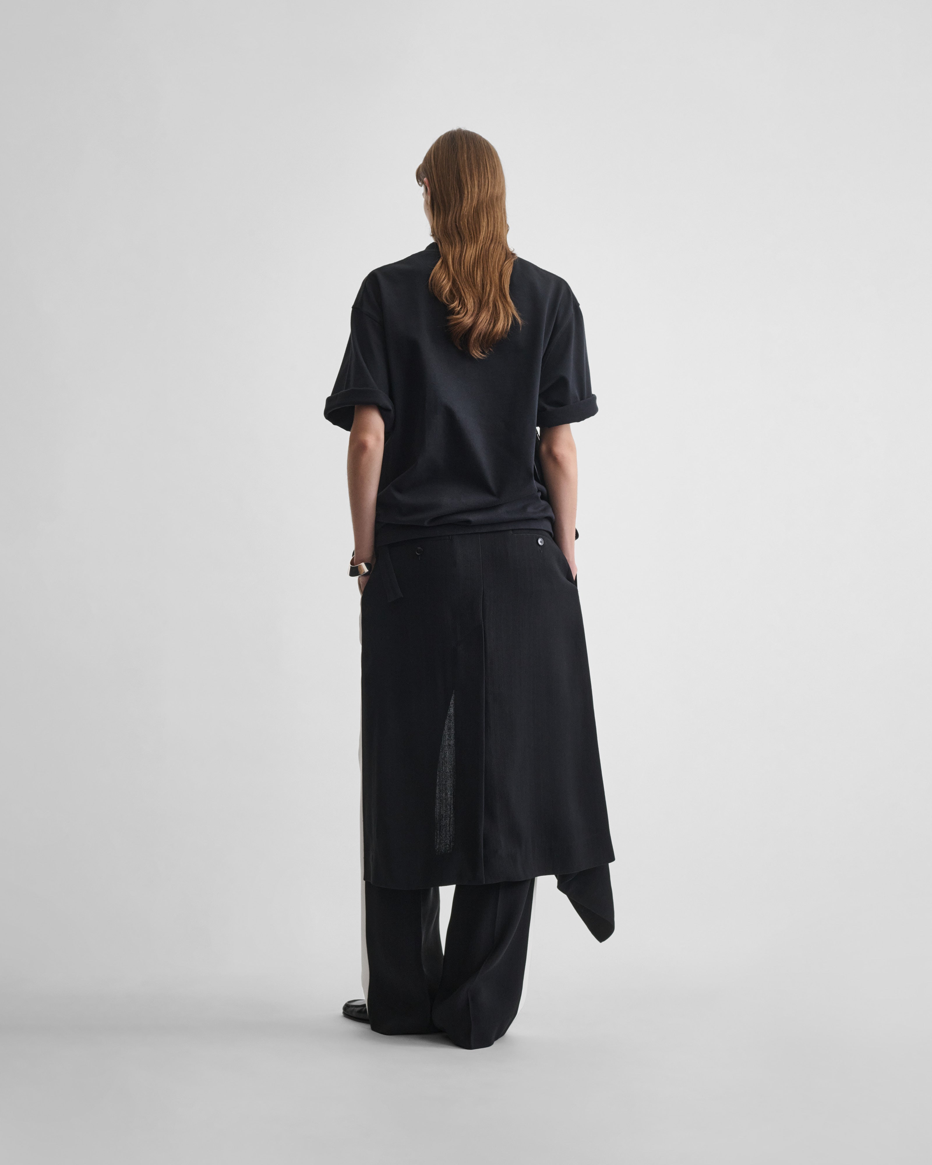 PHOEBE PHILO APRON TROUSERS - Woman Pants Black Fr