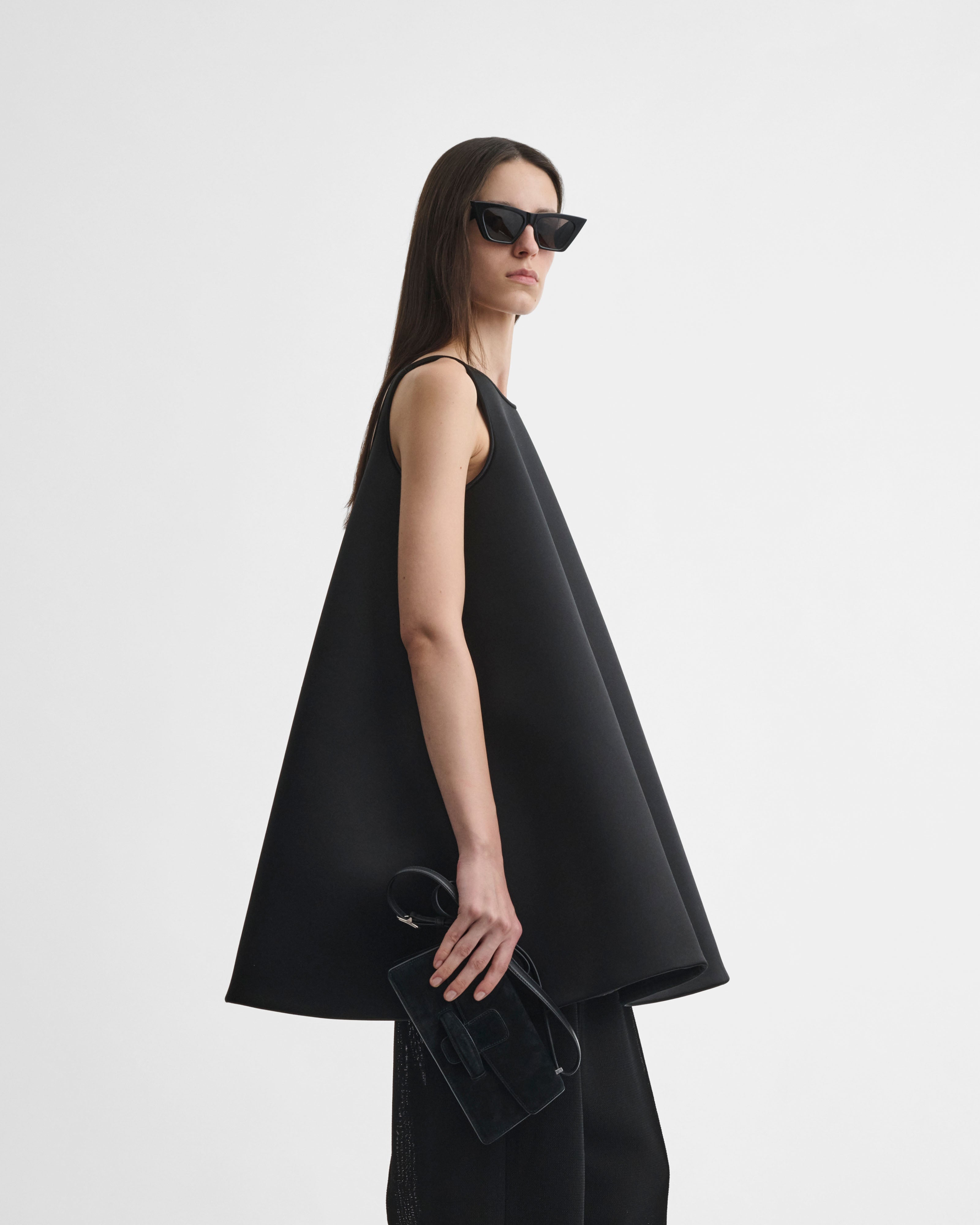 PHOEBE PHILO | A TANK TOP | BLACK SILK