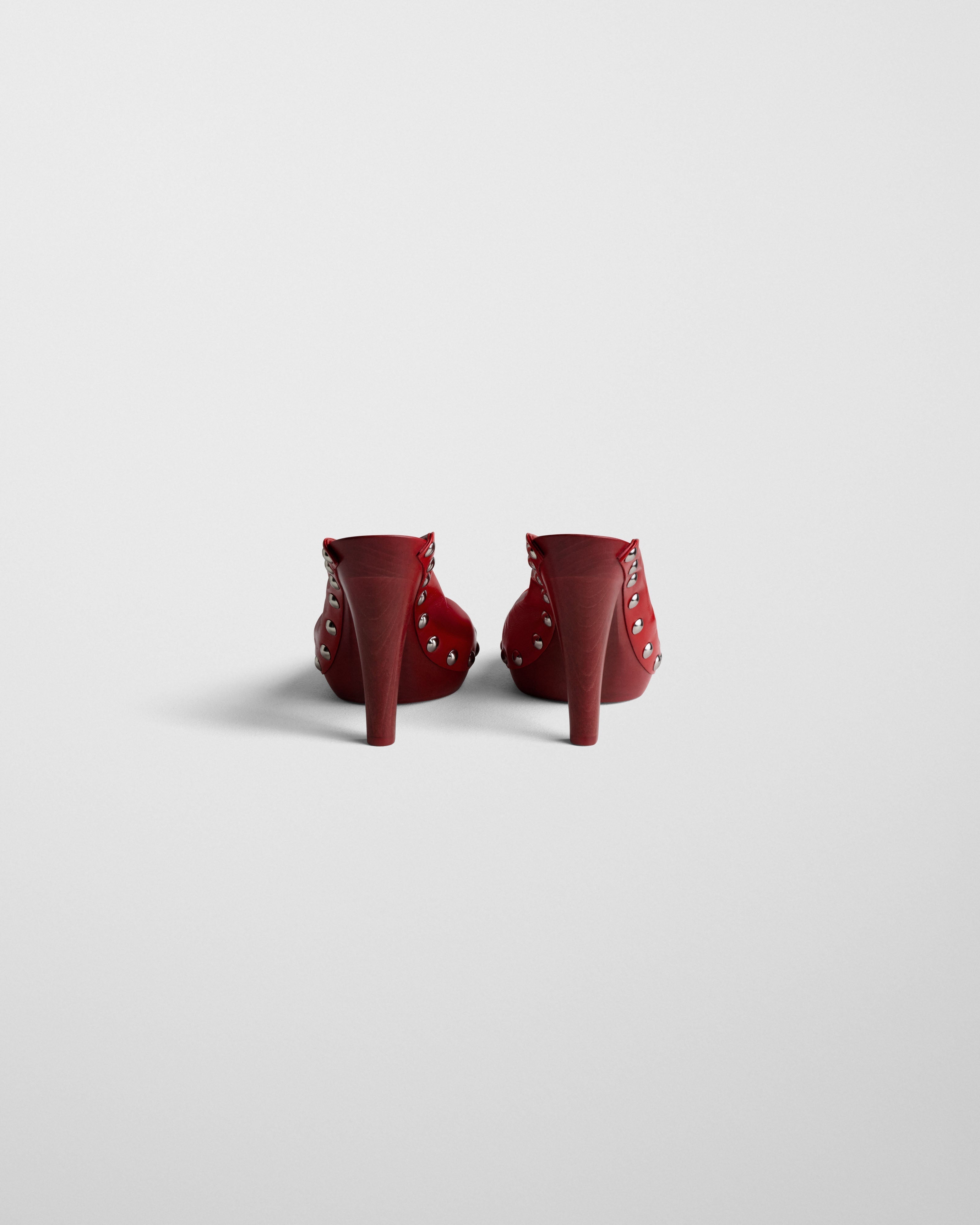 PHOEBE PHILO | KNOTTED CLOG | candy red leather