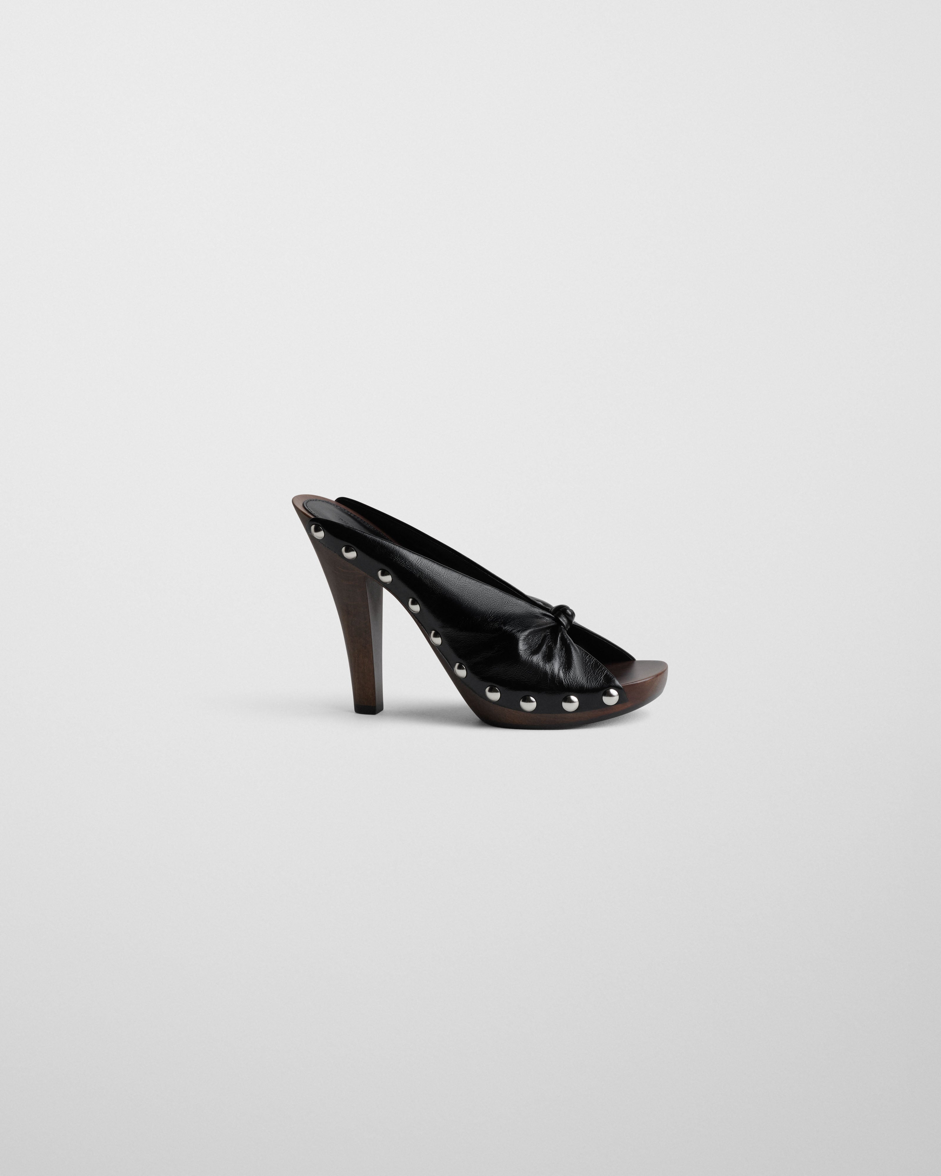 PHOEBE PHILO | KNOTTED CLOG | black leather