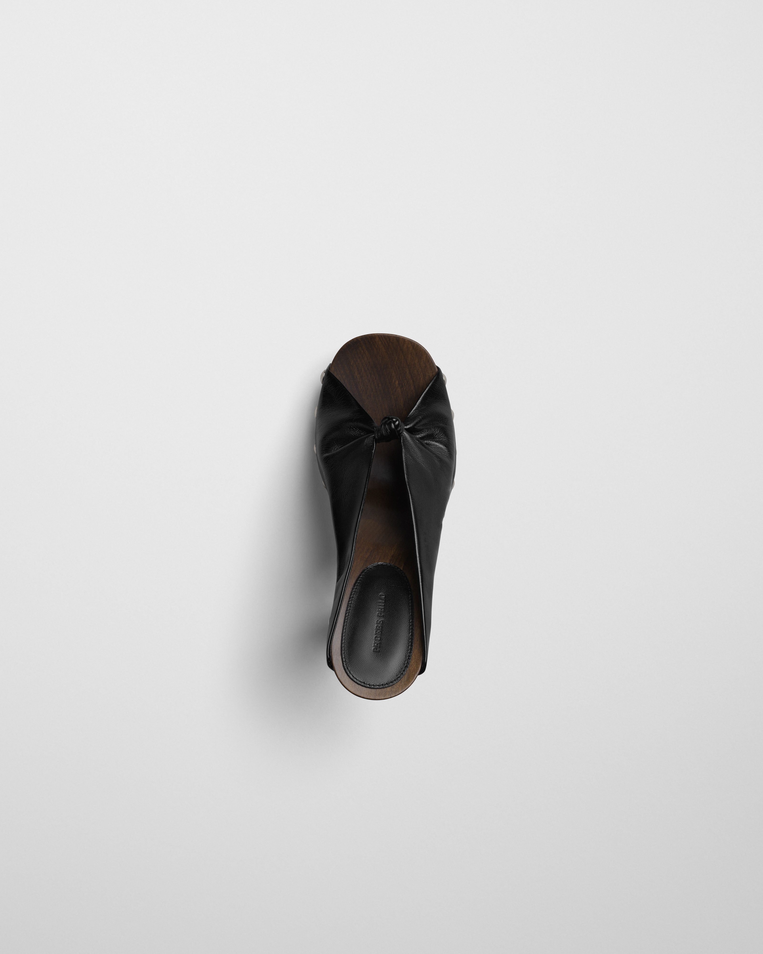 PHOEBE PHILO | KNOTTED CLOG | black leather