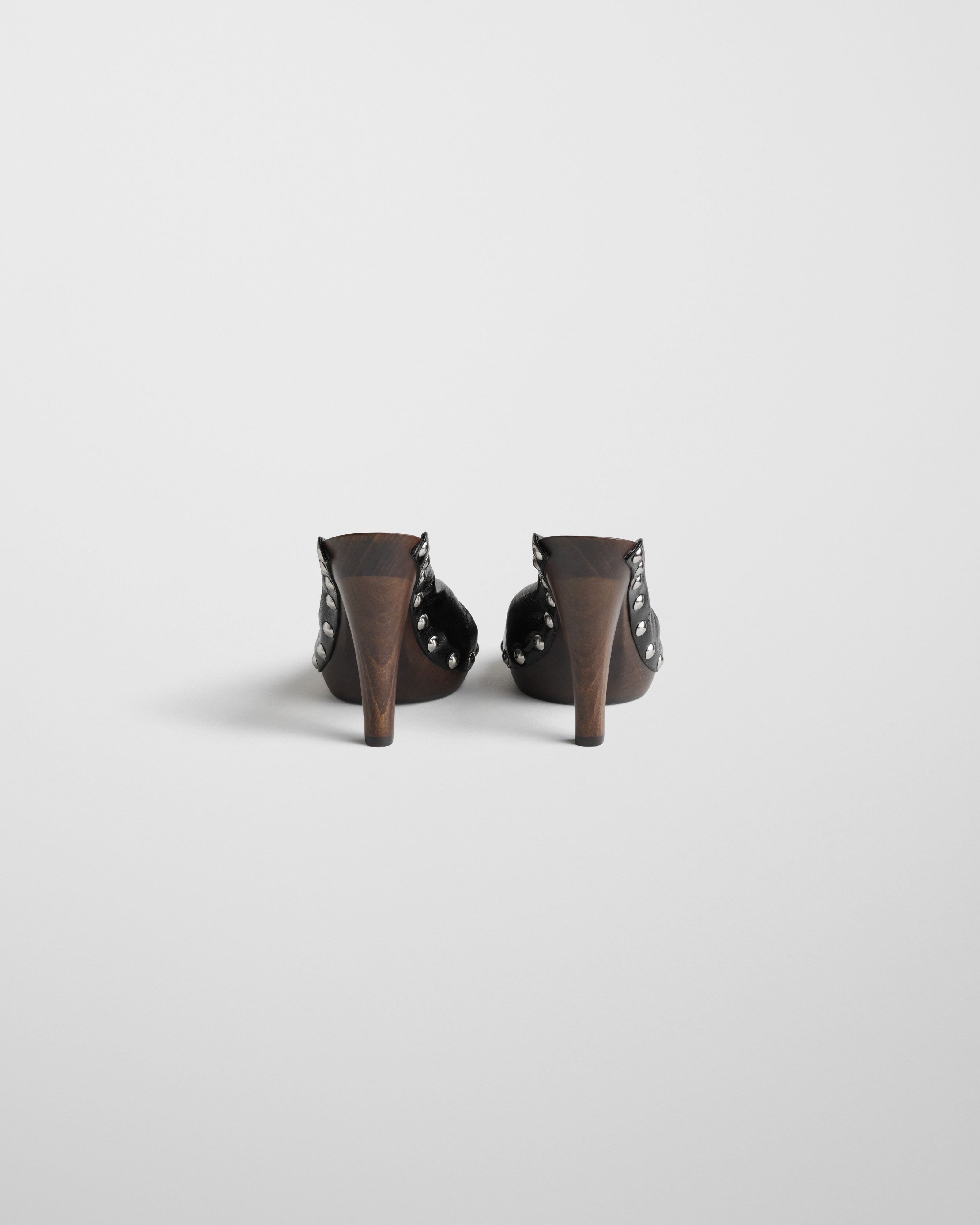 PHOEBE PHILO | KNOTTED CLOG | black leather