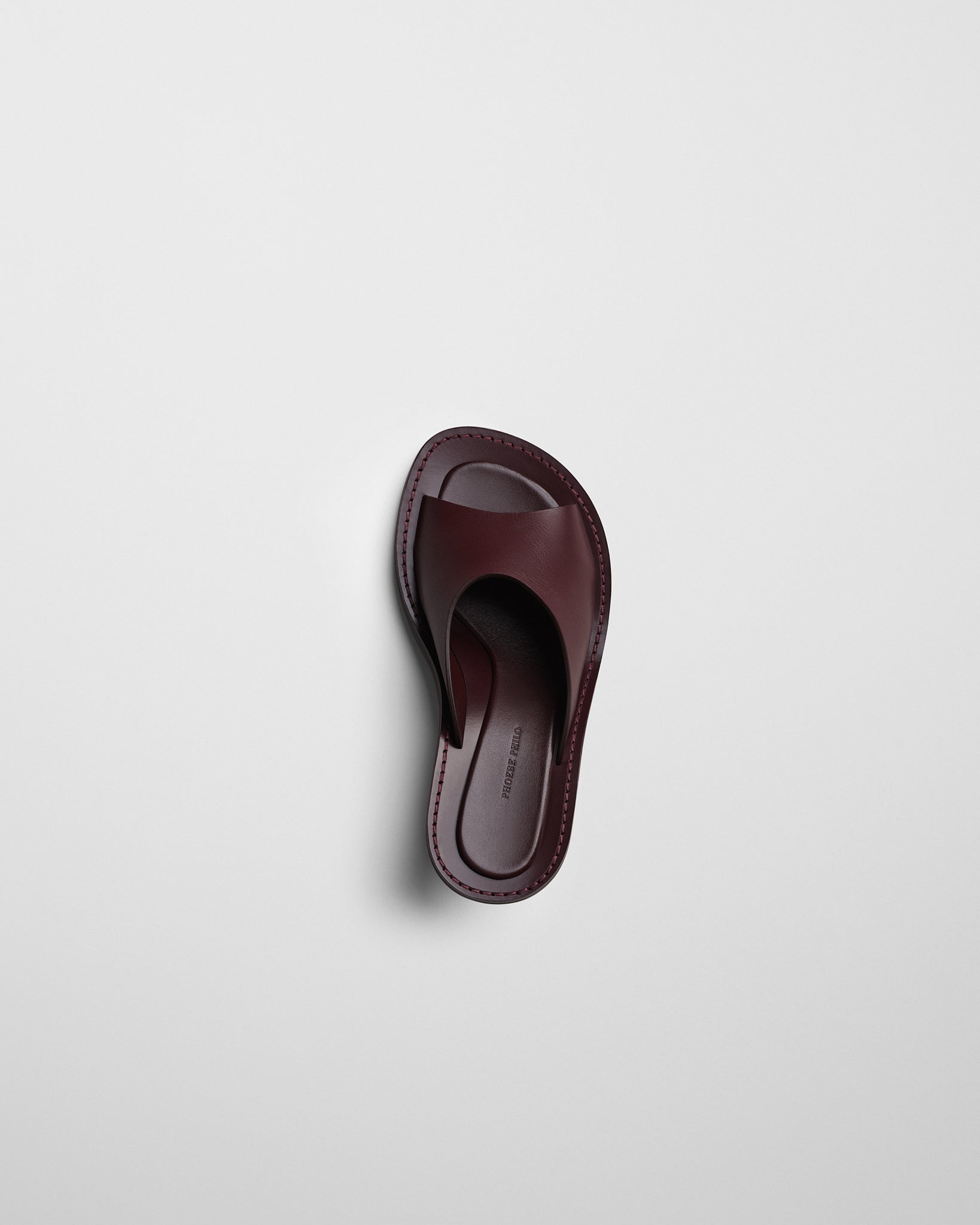 PHOEBE PHILO | STRAP MULE | oxblood leather