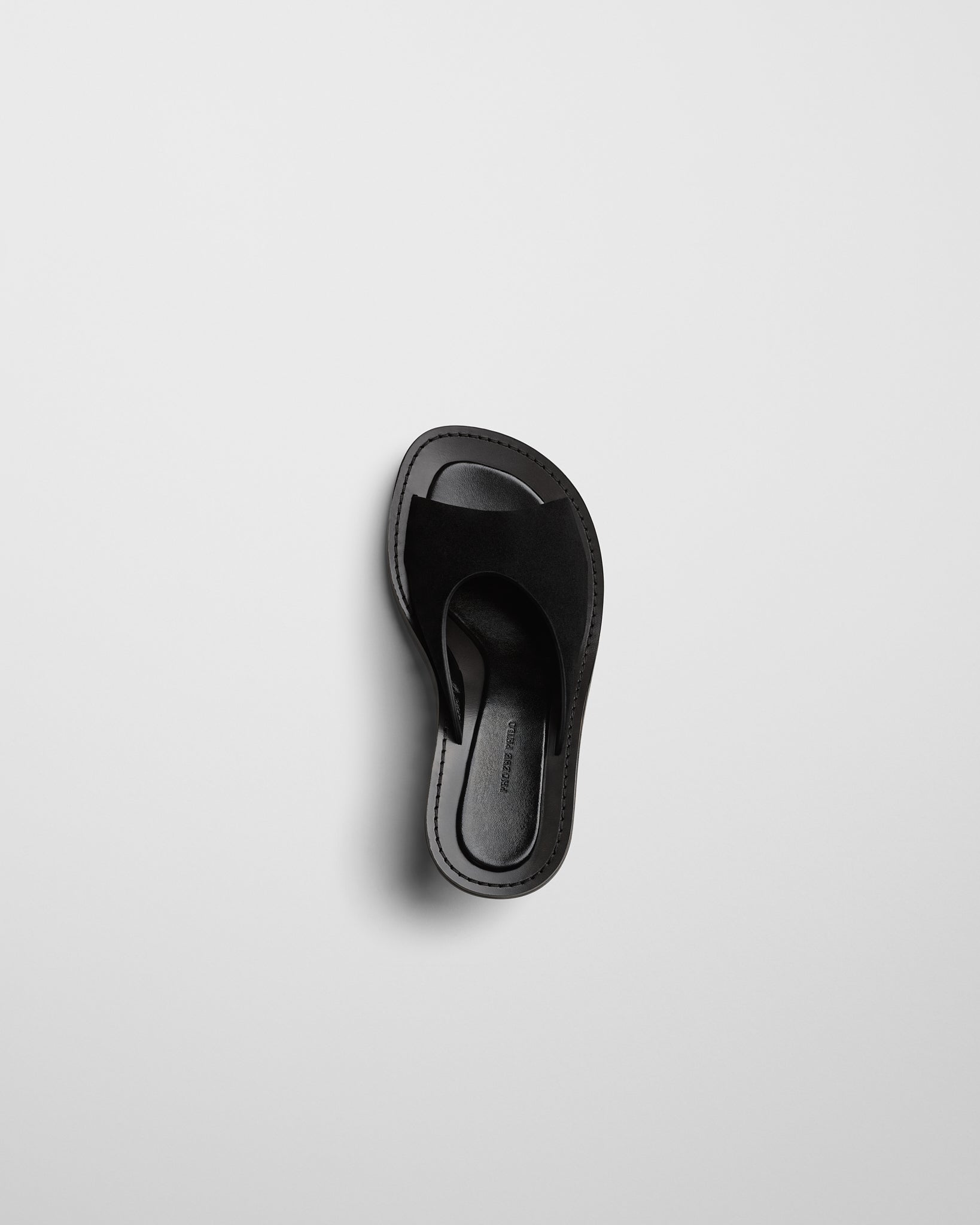PHOEBE PHILO | STRAP MULE | BLACK SUEDE