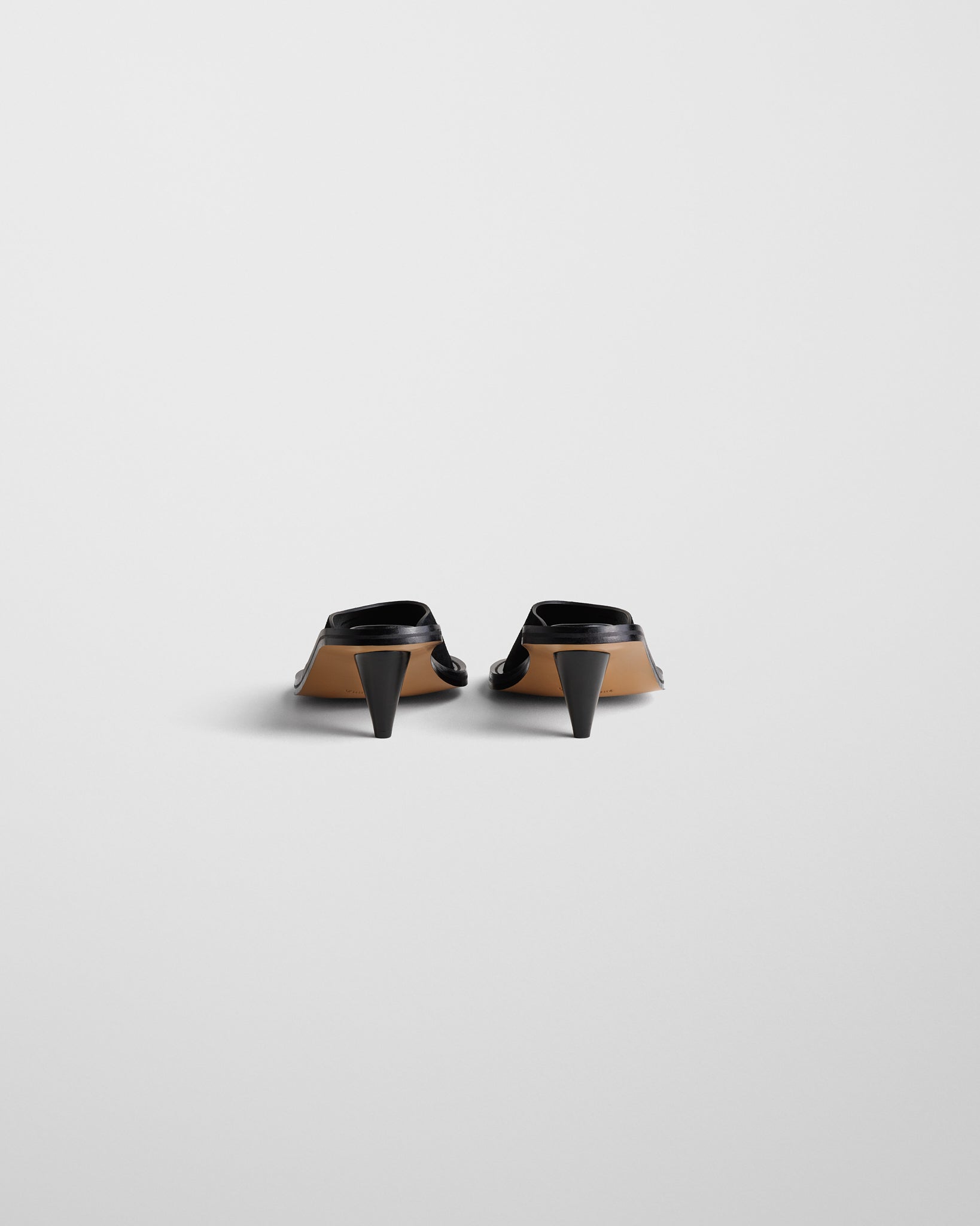 View of STRAP MULE in black suede