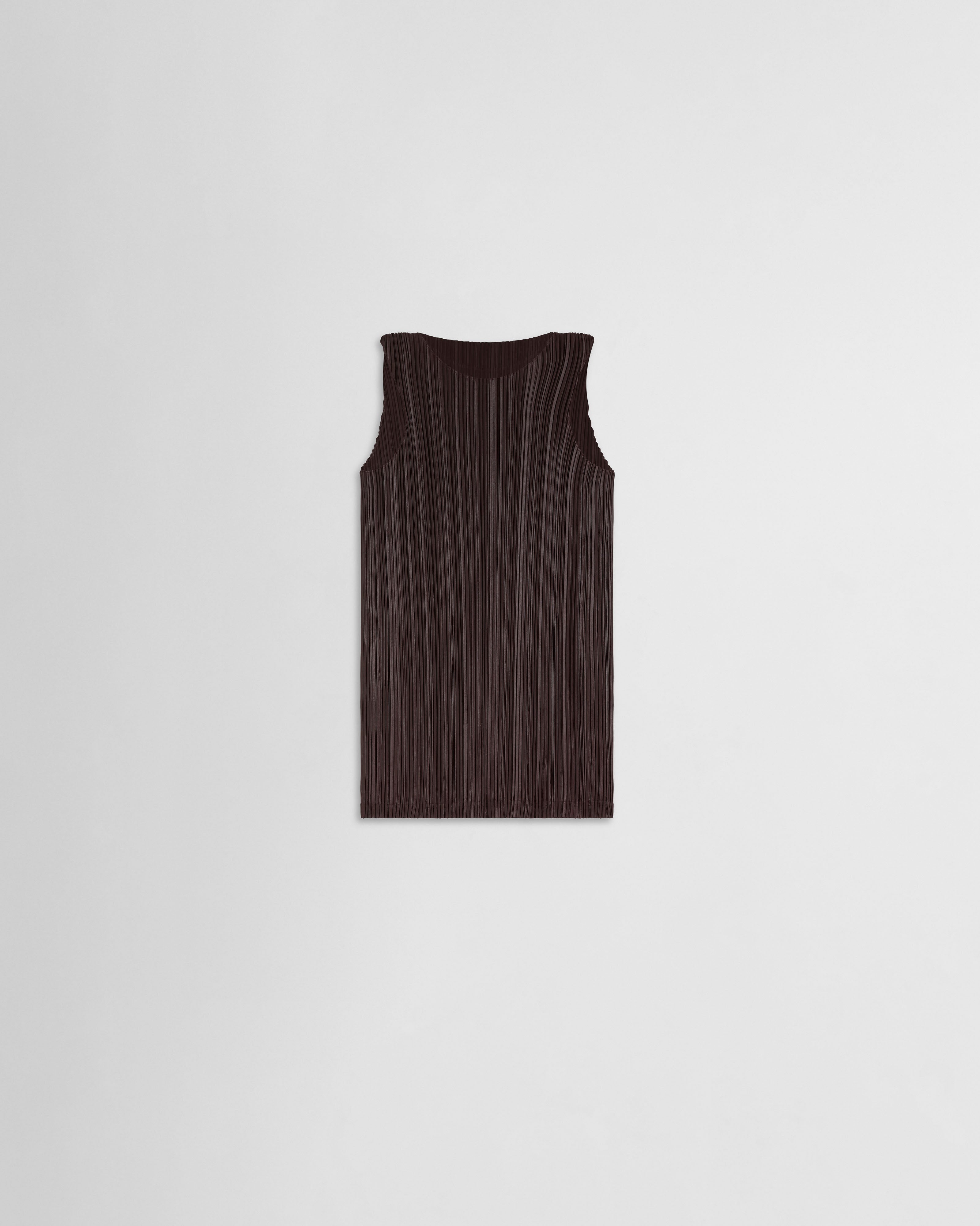 PHOEBE PHILO | RAZOR PLEAT TANK | BLACK POLYESTER