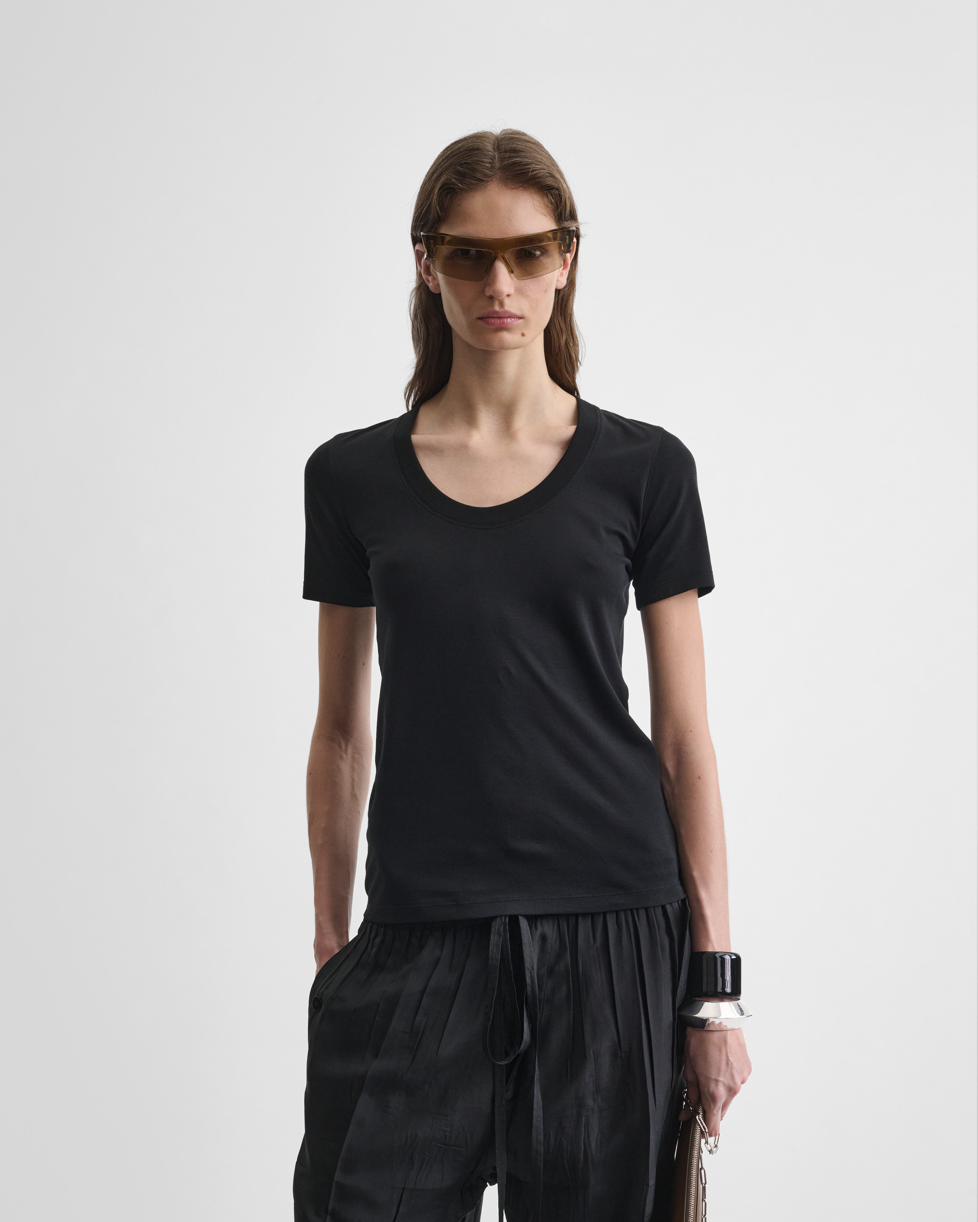 PHOEBE PHILO | SCOOP T. | black cotton