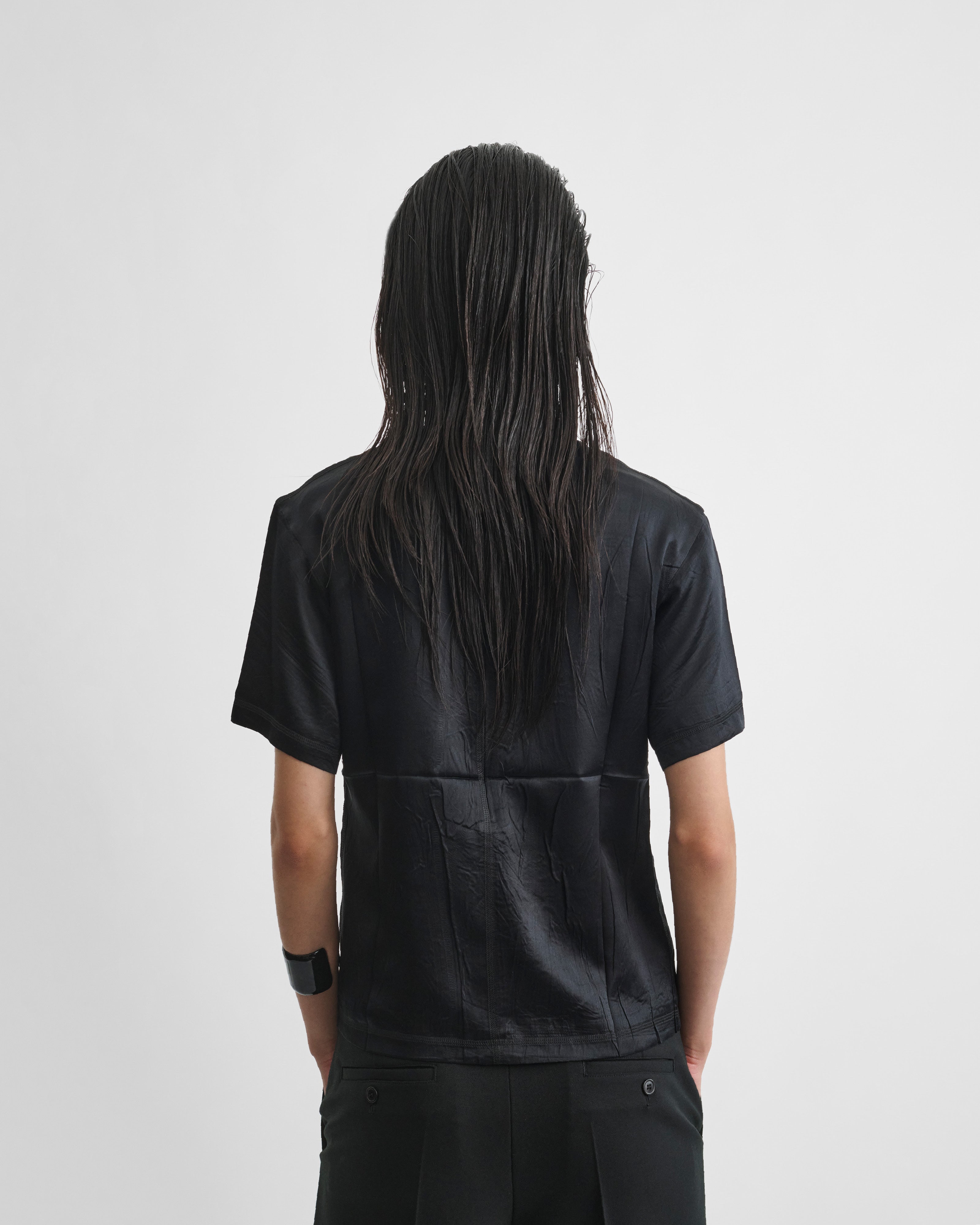 PHOEBE PHILO | GRAPHIC T | black silk