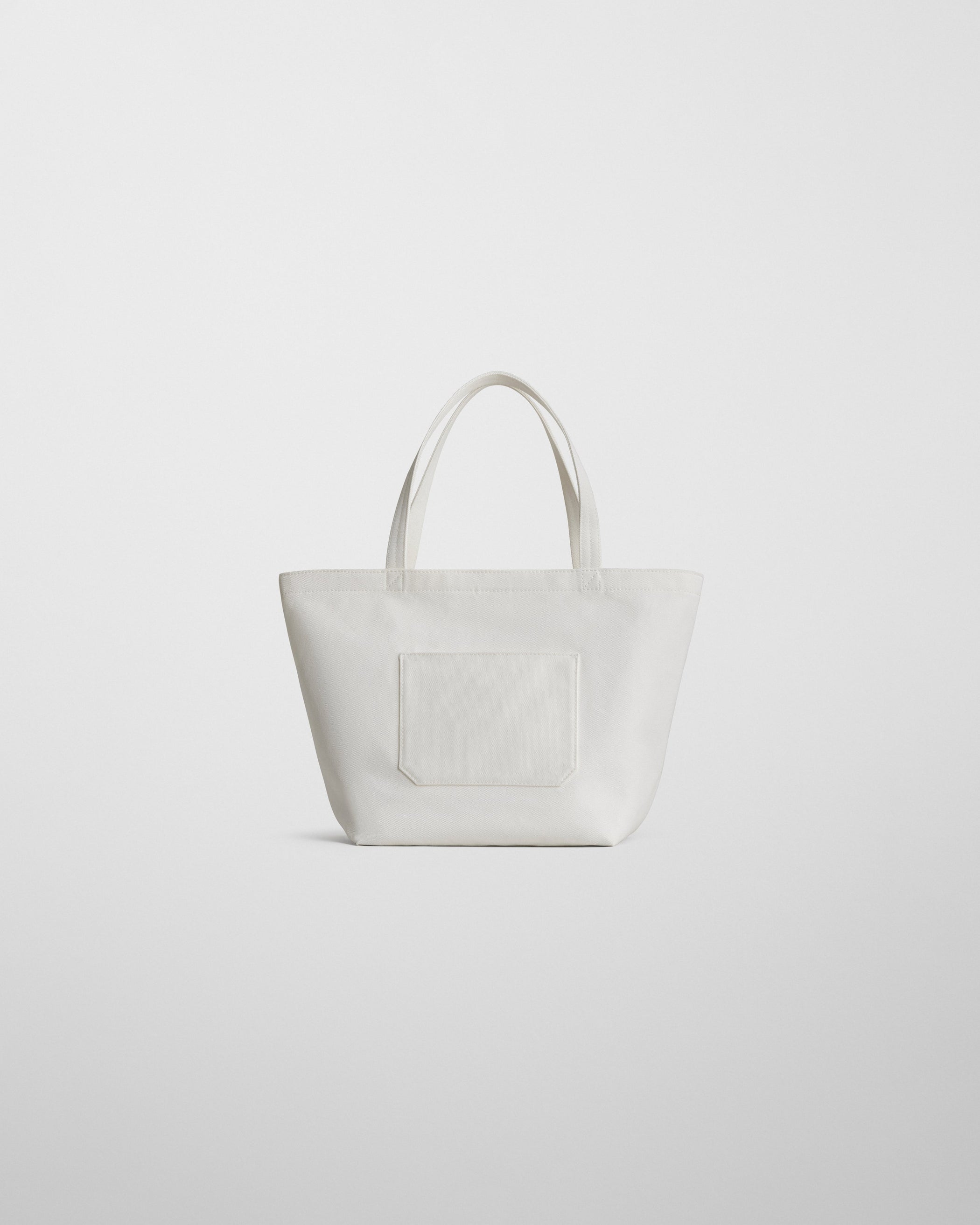 Front view of CANVAS CABAS in paper white canvas