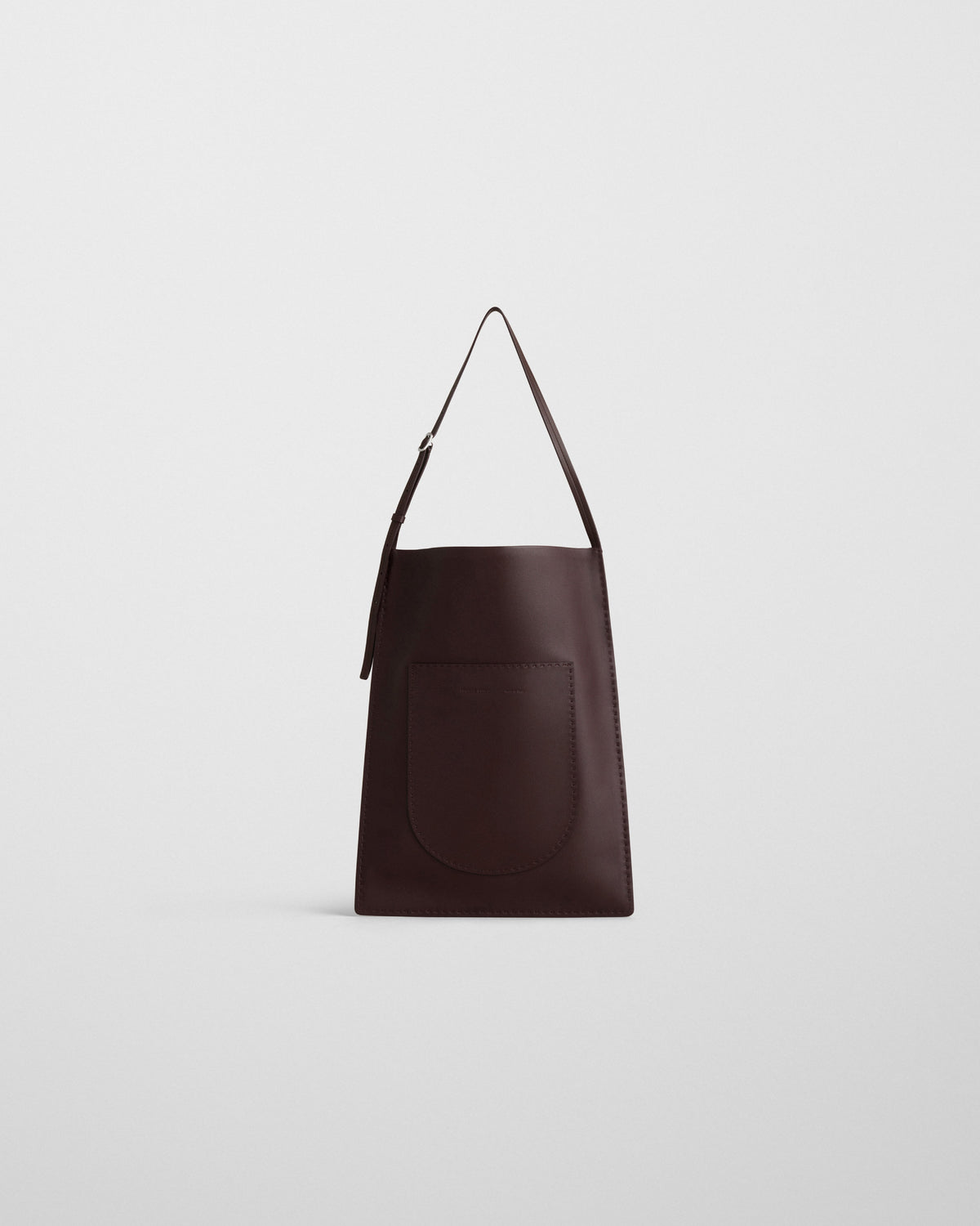 Front view of GLOVE MESSENGER BAG in oxblood leather