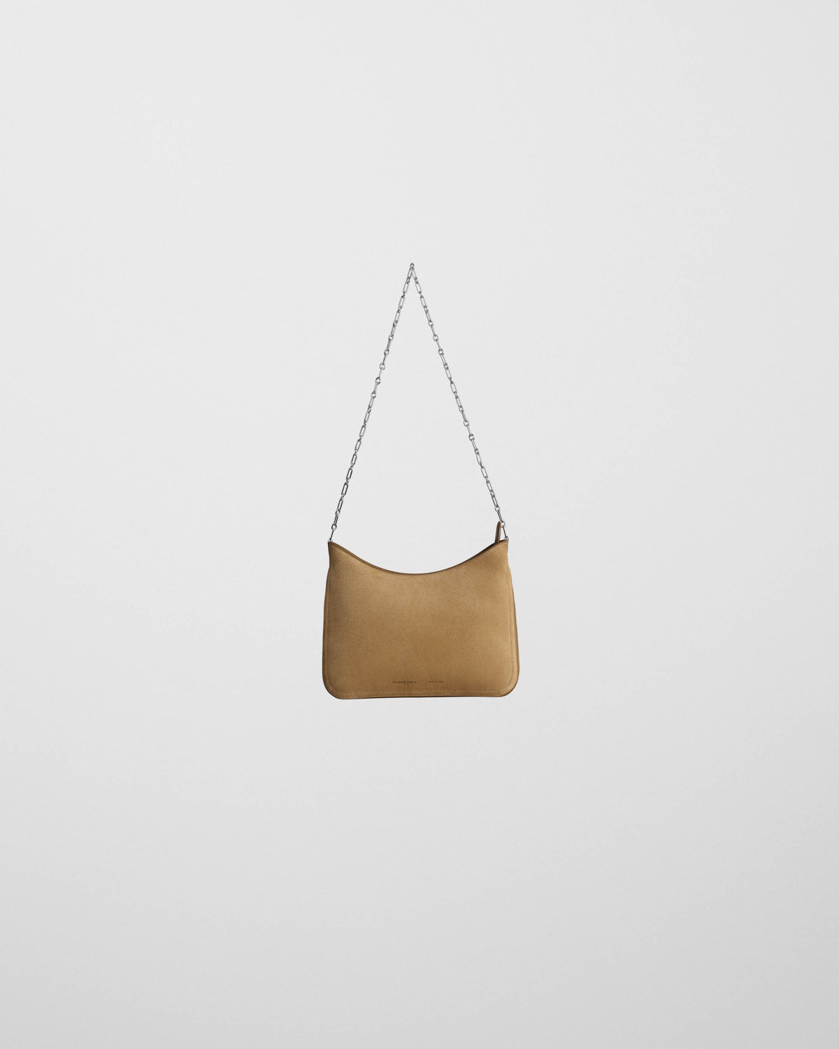 Front view of SMALL GIG BAG in caramel suede