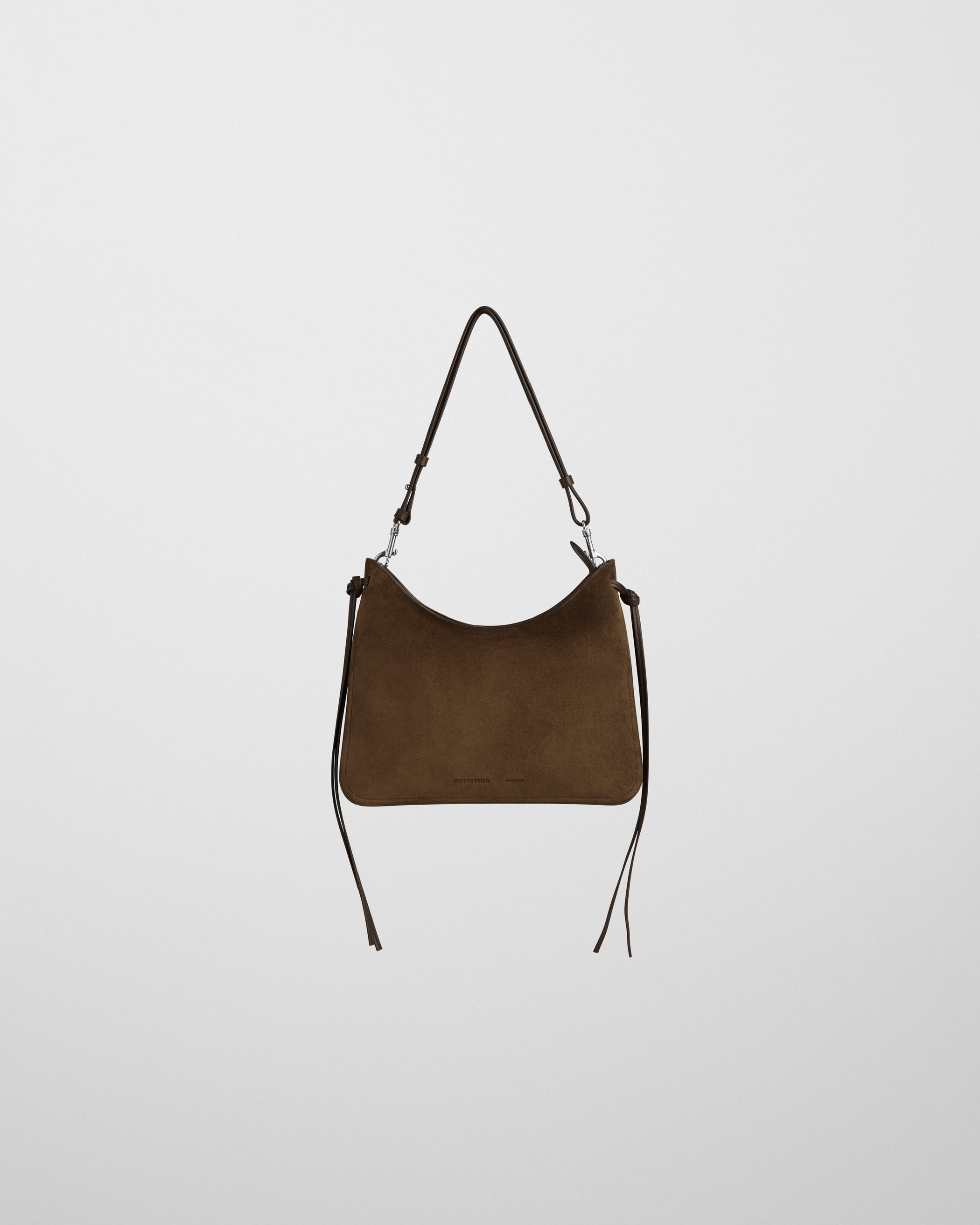Front view of GIG BAG in khaki suede