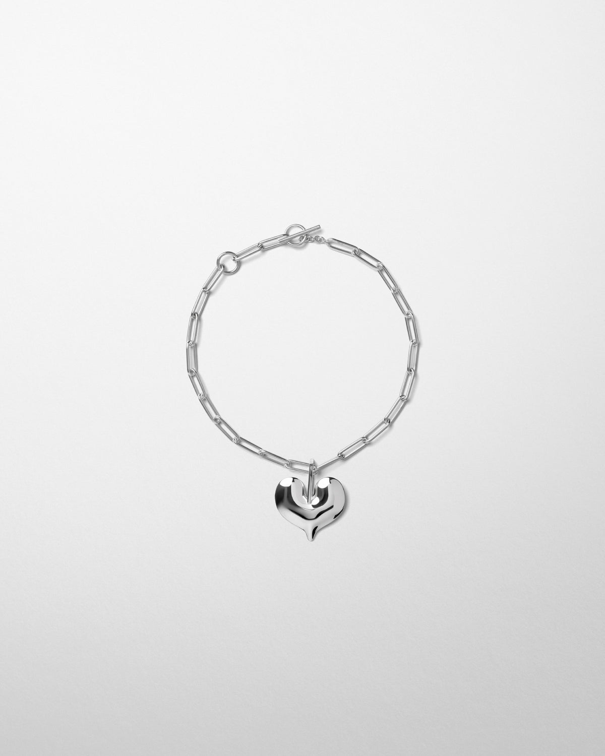 Front view of ACE PENDANT NECKLACE in silver