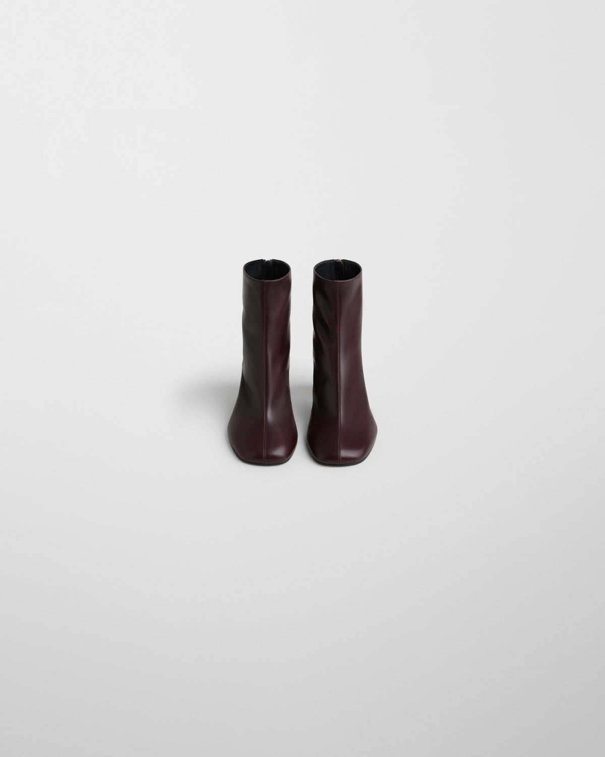 Front view of TUG BOOT in oxblood leather