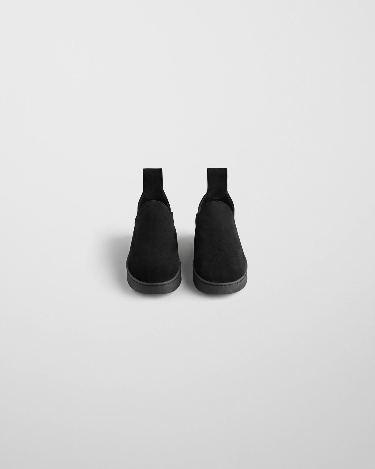 Front view SLIP SNEAKER in black suede