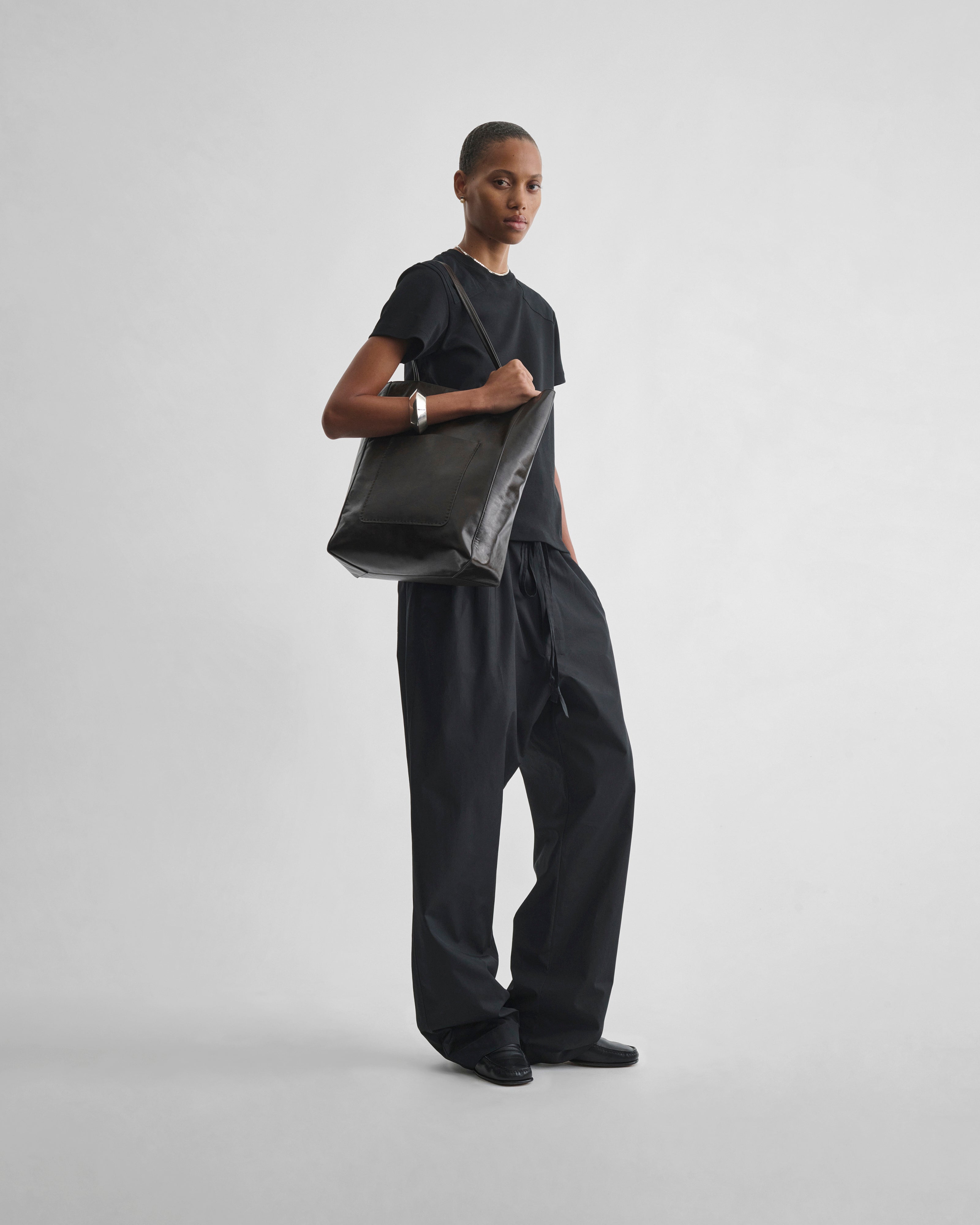 PHOEBE PHILO US | PATCH T-SHIRT | black cotton