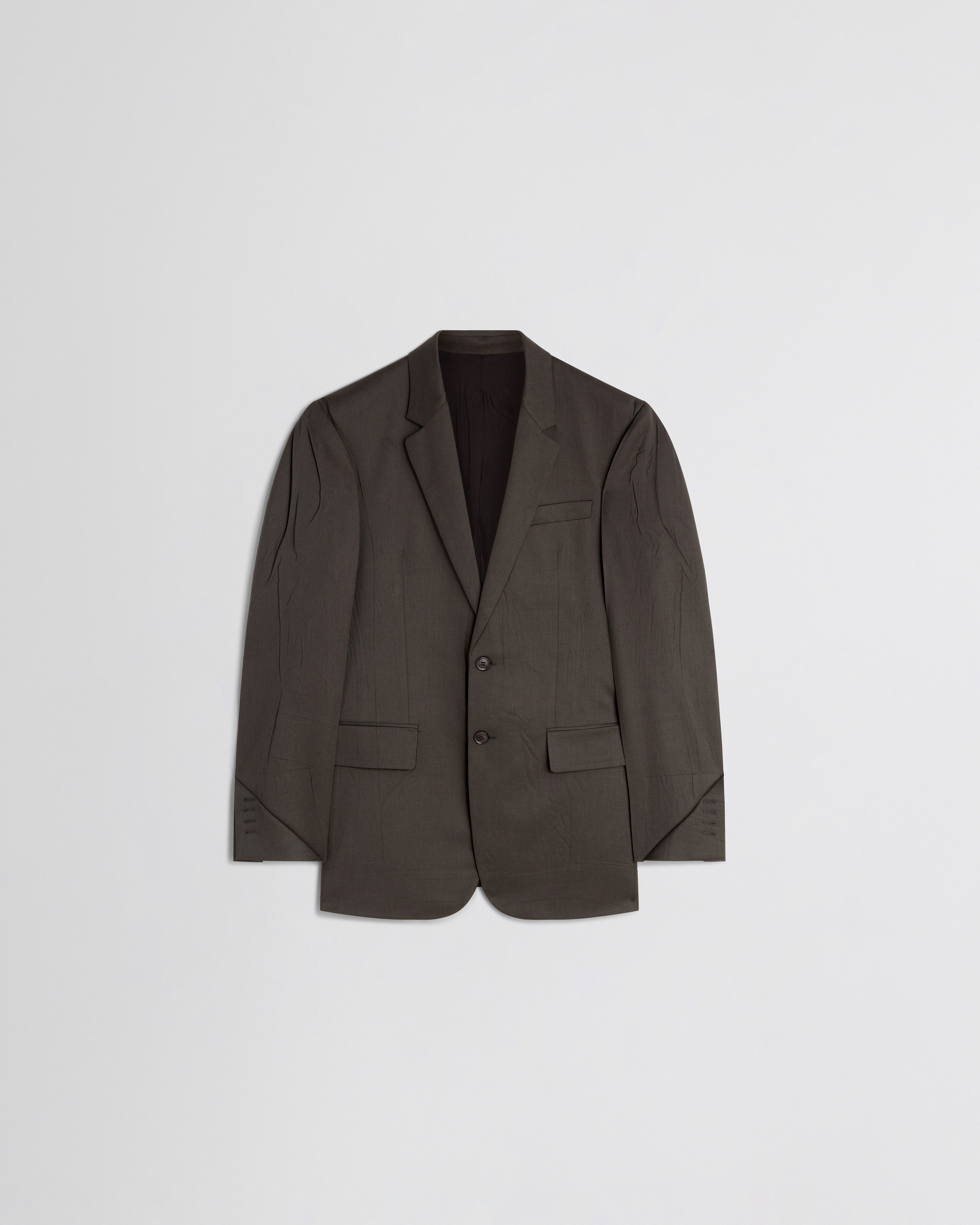 PHOEBE PHILO | NEAPOLITAN JACKET | brown khaki wool