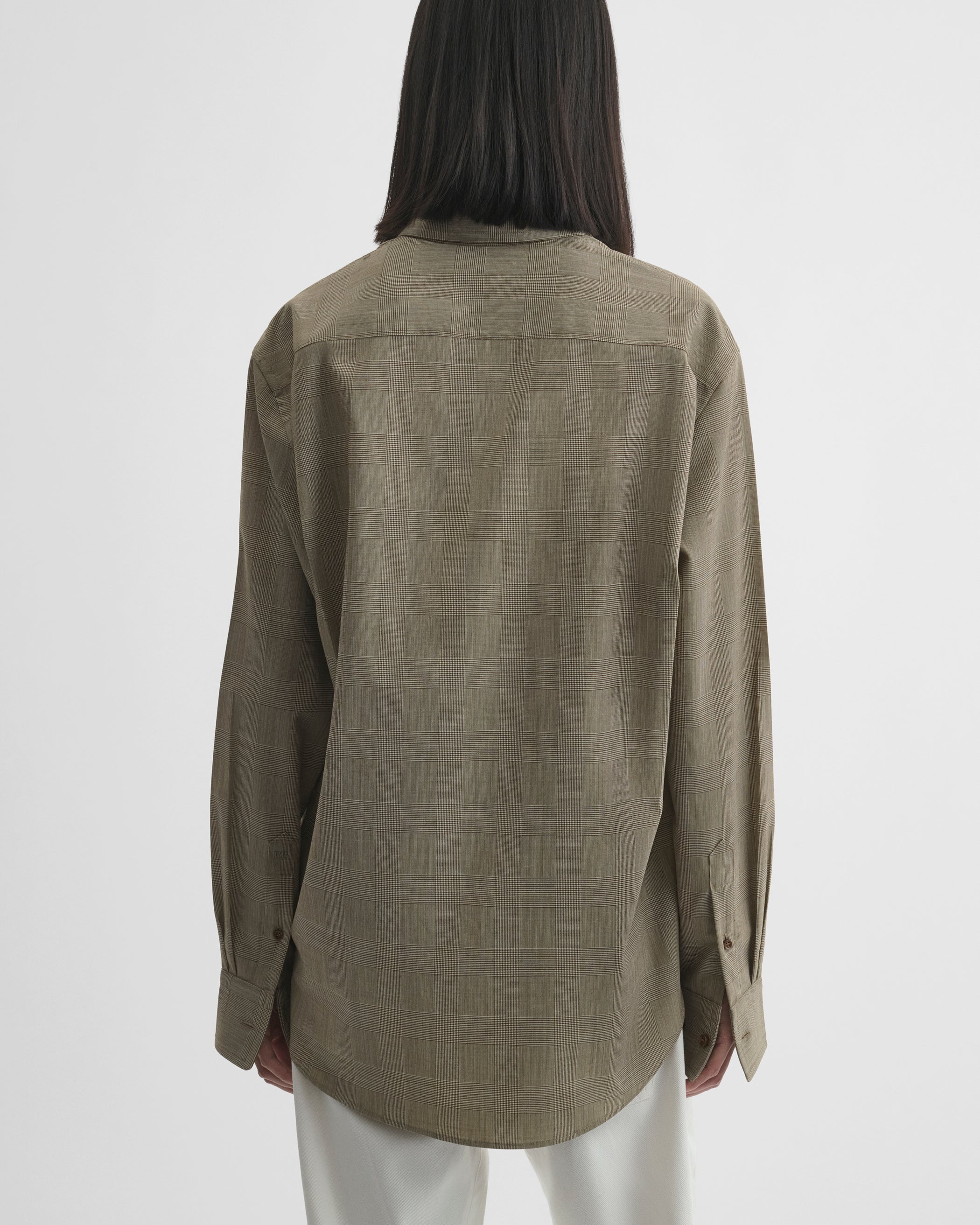 CLASSIC SHIRT | brown-beige wool