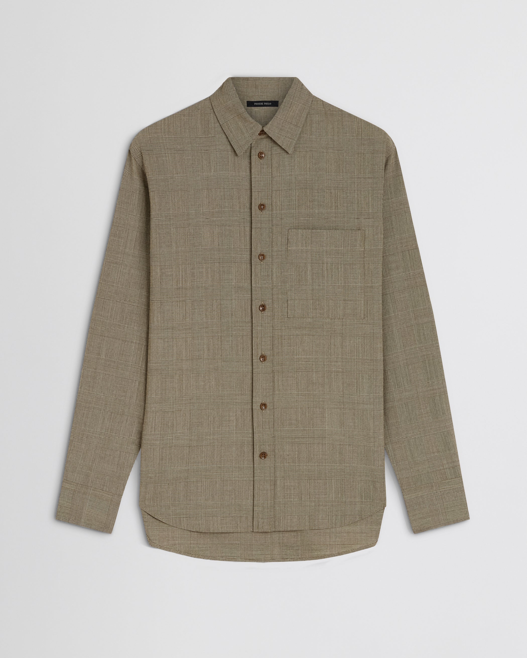 CLASSIC SHIRT | brown-beige wool